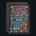 Westerne uitnodiging voor kerstfeestdagen van Cowb<br><div class="desc">Supercoole en moderne Westerne Cowboy-kerstfeestdagen met een cowboy en zijn lasso-kerstverlichting die je partijinformatie omgeven. Dus laten we feest Y'all! Met de hand getekende illustratie door McBooboo.</div>
