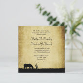 Westerne uitnodiging voor weddenschappen (Staand voorkant)