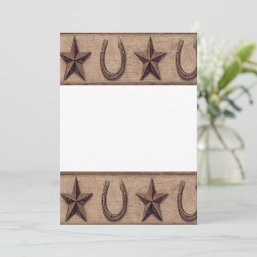 westerne uitnodigingen (Staand voorkant)