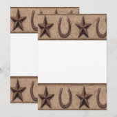 westerne uitnodigingen (Voorkant / Achterkant)