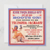 Westerne uitnodigingen van Cowgirl Vrijgezellenfee (Voorkant)