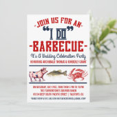 Westerne uitnodigingen van de Barbecue Wedding Par (Staand voorkant)