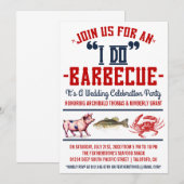 Westerne uitnodigingen van de Barbecue Wedding Par (Voorkant / Achterkant)