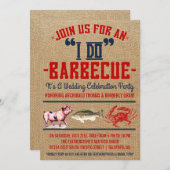 Westerne uitnodigingen van de Barbecue Wedding Par (Voorkant / Achterkant)