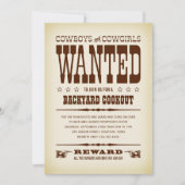 Westerne uitnodigingen voor Gezochte Poster (Voorkant)