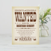 Westerne uitnodigingen voor Gezochte Poster (Staand voorkant)