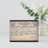 Westerne Unie Briefkaart (Staand voorkant)