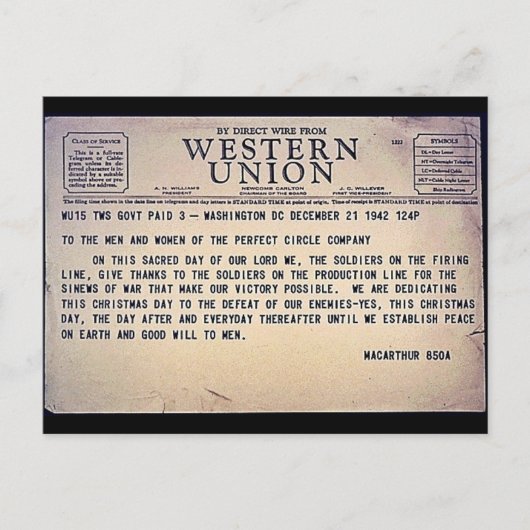 Westerne Unie Briefkaart (Voorkant)