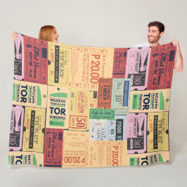 Westerne unieke oude cenima tickets Rustiek cadeau Fleece Deken