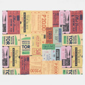 Westerne unieke oude cenima tickets Rustiek cadeau Fleece Deken (Voorkant (Horizontaal))