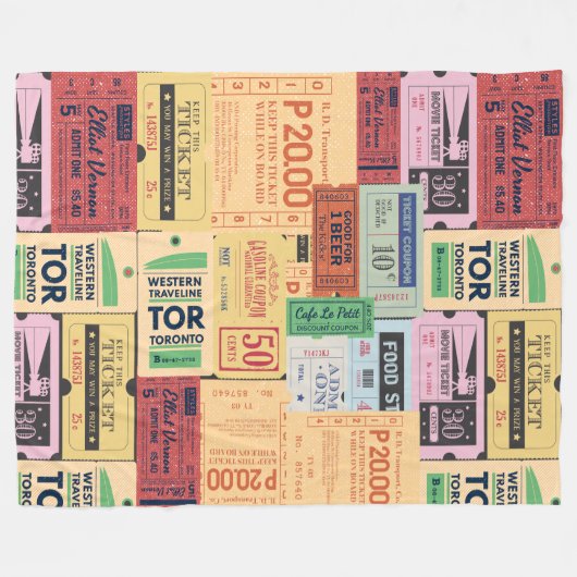 Westerne unieke oude cenima tickets Rustiek cadeau Fleece Deken (Voorkant (Horizontaal))