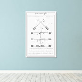 Westerne Uniesplice-Poster  klassieke retro Canvas Afdruk (Insitu (Houten vloer))