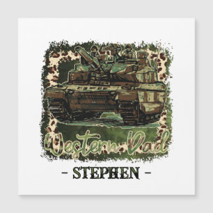 Westerne vader militaire tank camouflage