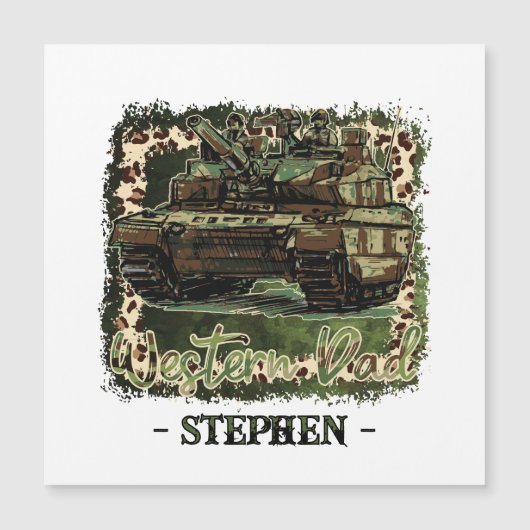 Westerne vader militaire tank camouflage (Voorkant)