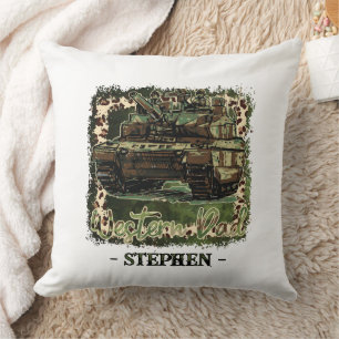 Westerne vader militaire tank camouflage kussen
