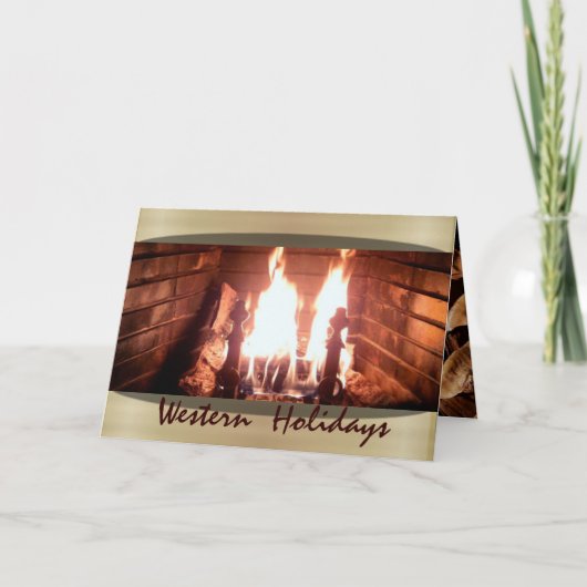 Westerne vakantie feestdagen kaart (Voorkant)