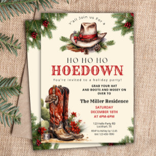 Westerne Vakantie Hoedown, Kerst Country Cowboy Kaart
