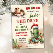 Westerne vakantie Hoedown, Santa Hat Cowboy Party Save The Date