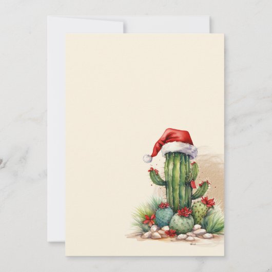 Westerne vakantie Hoedown, Santa Hat Cowboy Party Save The Date (Achterkant)