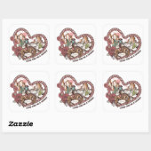 westerne valentijn Cupido Cowboy Vierkante Sticker (Vel)