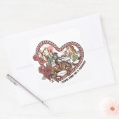 westerne valentijn Cupido Cowboy Vierkante Sticker (Envelop)
