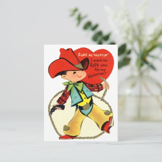 Westerne Valentijn Feestdagenkaart (Staand voorkant)