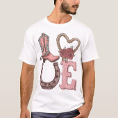 Westerne Valentijnsdag Liefde T-shirt (Voorkant)