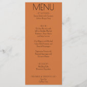 Westerne verbrande Sinaasappel aardachtige moderne Menu (Voorkant)