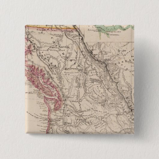 Westerne Verenigde Staten Vierkante Button 5,1 Cm (Voorkant)