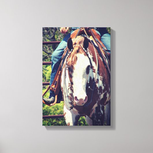 Westerne verfpaarden canvas afdruk (Voorkant)