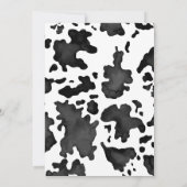 Westerne Verjaardag Cowboy Boots & Pet Koe Print Kaart (Achterkant)