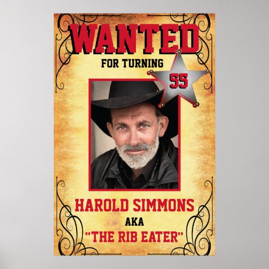 Westerne Verjaardag Gezocht Poster (Voorkant)