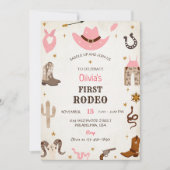 Westerne Verjaardag Rustiek Eerste Rodeo Verjaarda Kaart (Voorkant)