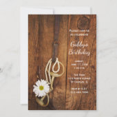 Westerne verjaardag van Daisy and Horse Bit Kaart (Voorkant)