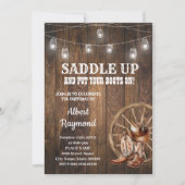 Westerne verjaardagslaarzen kaart (Voorkant)