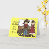 Westerne verjaardagswensen van beiden kaart (Gele Bloem)