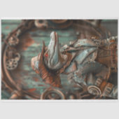 Westerne Victoriaans Steampunk Lady Gator Decoupag Tissuepapier (Voorkant)