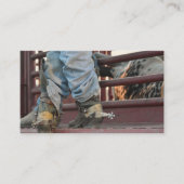 Westerne Visitekaartjes van cowboy en Rodeo Bull (Voorkant)