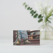 Westerne Visitekaartjes van cowboy en Rodeo Bull (Staand voorkant)