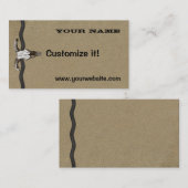 Westerne Visitekaartjes van leder en schedel (Voorkant / Achterkant)