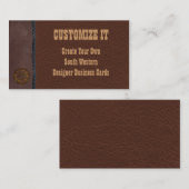 Westerne Visitekaartjes van Wolf en leder (Voorkant / Achterkant)