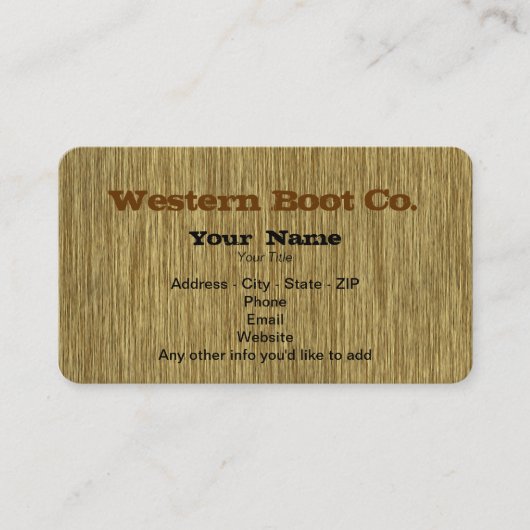 Westerne Visitekaartjes voor de achtergrond van ho (Voorkant)