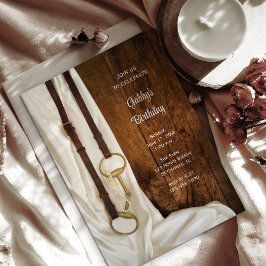 Westerne vogelpartij in Satin and Horse Bit Kaart