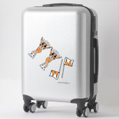 Westerne Vonk Sinaasappel Zilveren Stickers #2 (Koffer)