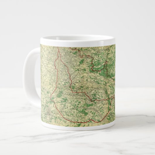 Westerne voorzijde kaart grote koffiekop (Links)