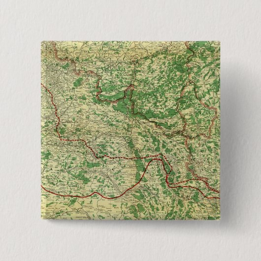 Westerne voorzijde kaart vierkante button 5,1 cm (Voorkant)