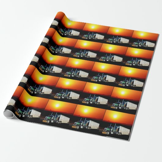 Westerne vrachtwagen voor veeteelt in Rodeo Cadeaupapier (Uitgerold)