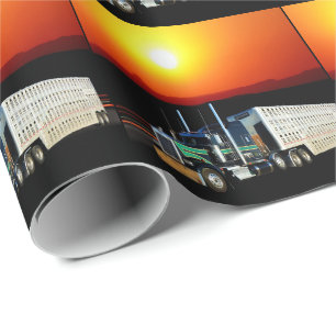 Westerne vrachtwagen voor veeteelt in Rodeo Cadeaupapier