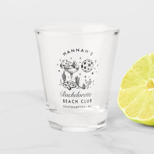 Westerne vrijgezelle weekend party shot glass shot glas (Voorkant)