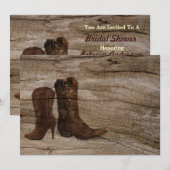 westerne - vrijgezellenfeest van roestbont - cowbo kaart (Voorkant / Achterkant)